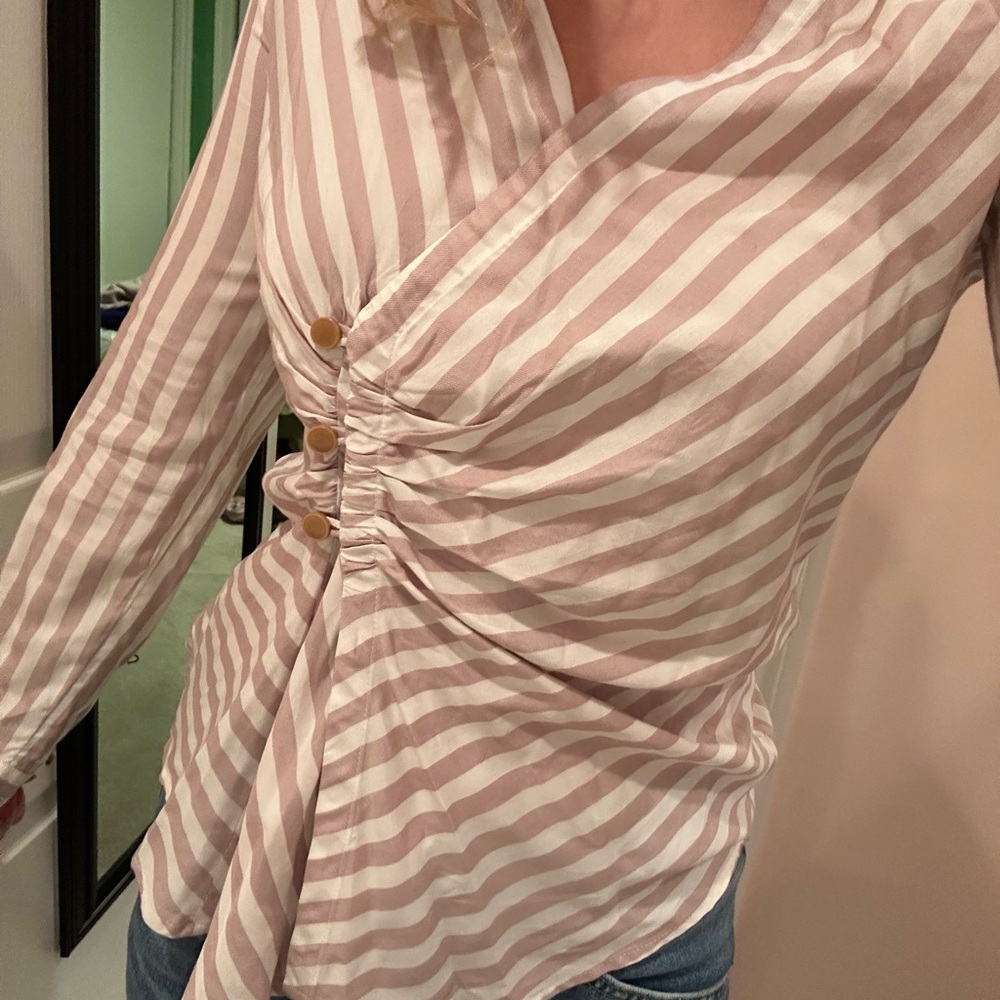 Striped Beige Women's Top